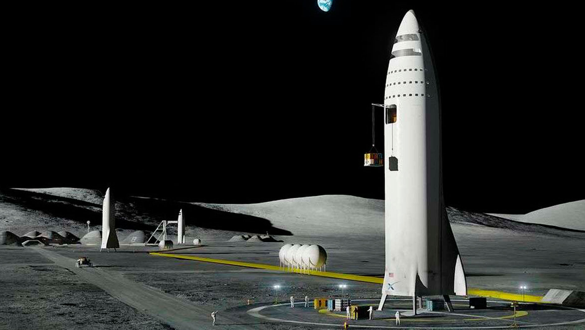 Один из самых известных инженеров-конструкторов современности Илон Маск мечтает о том, что полётов людей в космос станет настолько обычным делом, как поход в магазин. Именно так, по представлениям изобретателя, будет выглядеть первая база землян на Луне